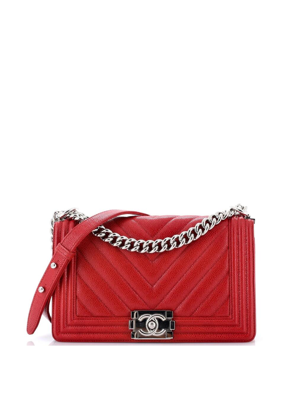 Chanel Boy Flap Bag Chevron Caviar Old #335642C38B